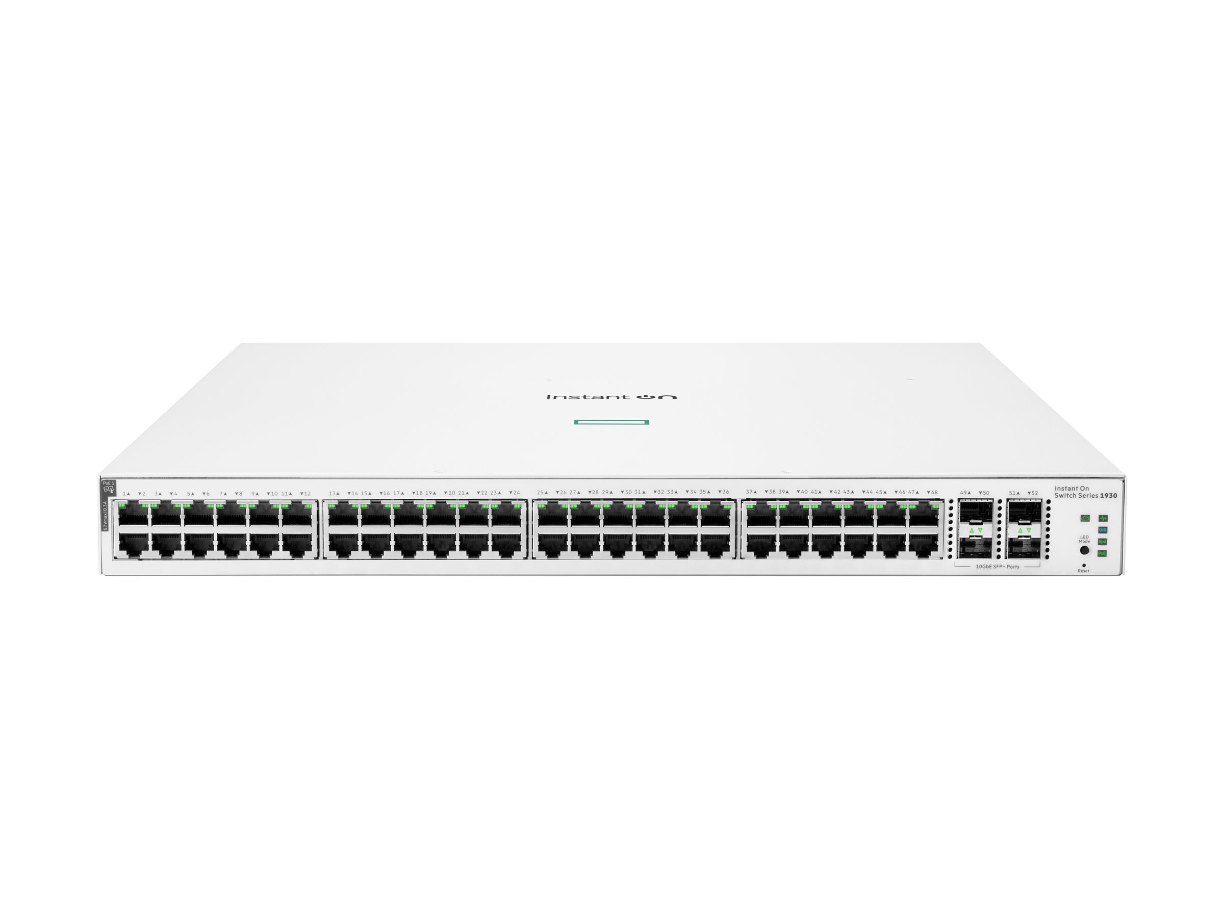 HPE Networking Instant On Switch 48p Gigabit CL4 PoE 4p SFP+ 370W 1930 EU en