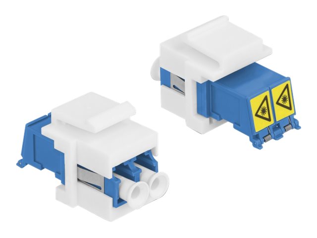 DELOCK Keystone Modul LC Duplex Buchse zu LC Duplex Buchse mit Laserschutzklappe innen