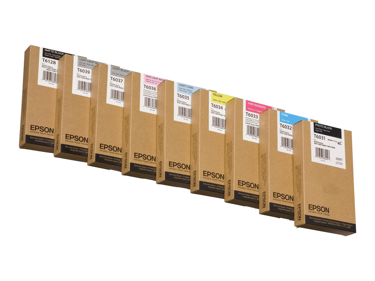 EPSON T6037 Tintenpatrone Grau 220ml Vorderansicht