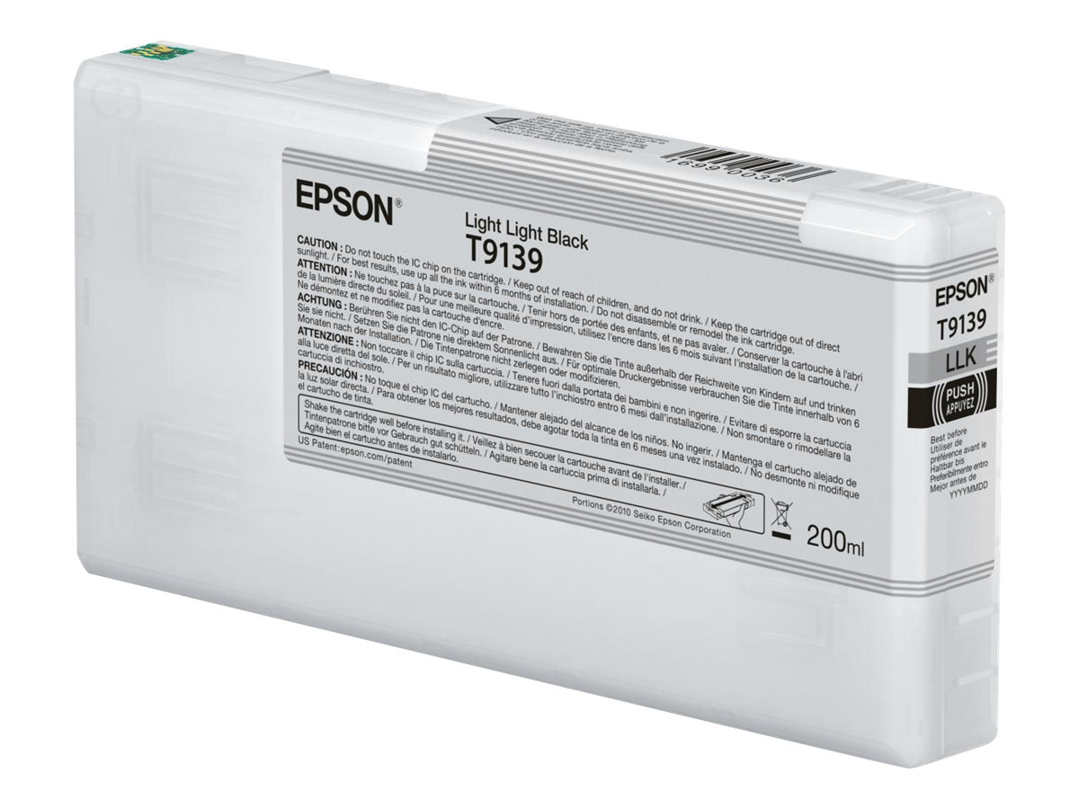 EPSON 1LB T9139 Light Light Black Ink Cartridge 200ml - Vorderansicht