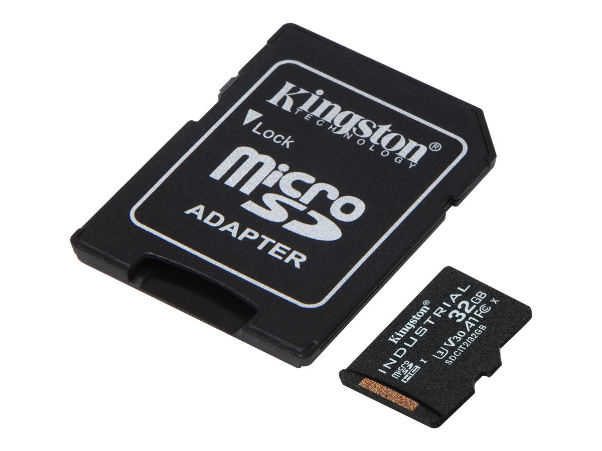 KINGSTON 32GB microSDHC Industrial C10 A1 pSLC Card mit SD Adapter
