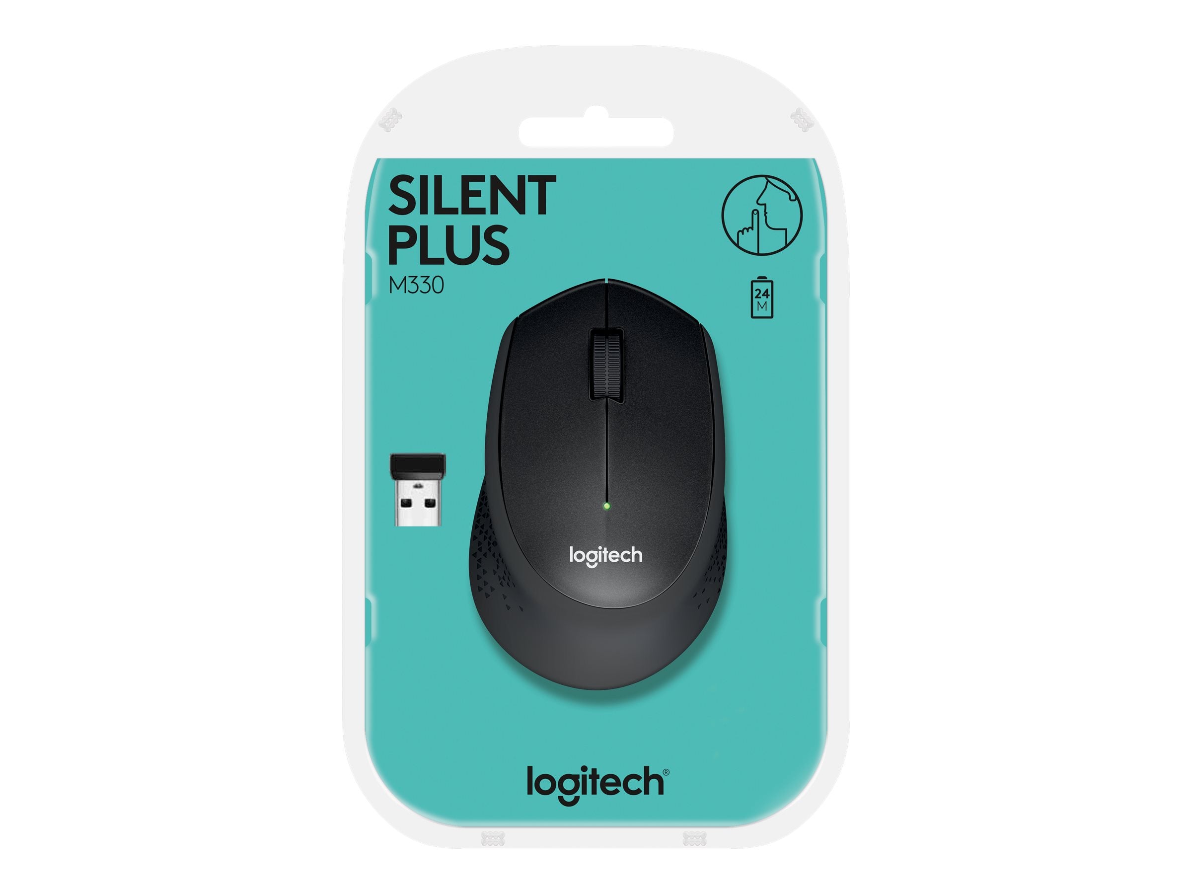 LOGITECH M330 SILENT PLUS Maus Vorderansicht
