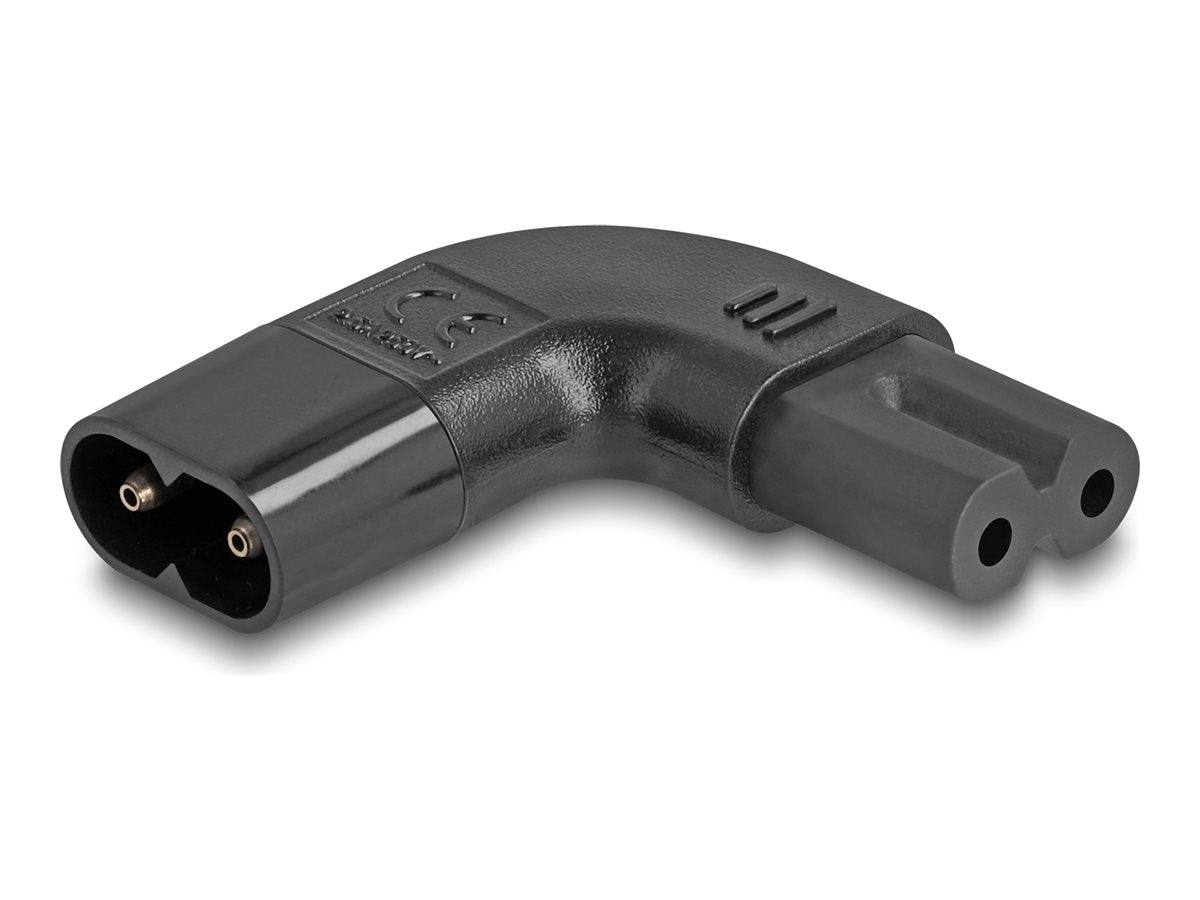 DELOCK Netzadapter IEC 60320 C8 auf C7 Stecker Vorderansicht