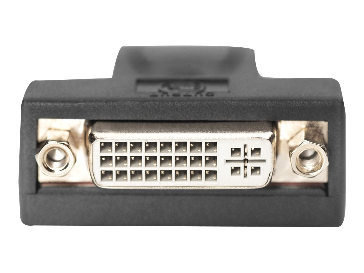 DIGITUS DisplayPort Adapter DP - DVI-I 24-5 St/Bu m/Verriegelung CE sw - Anschlussansicht