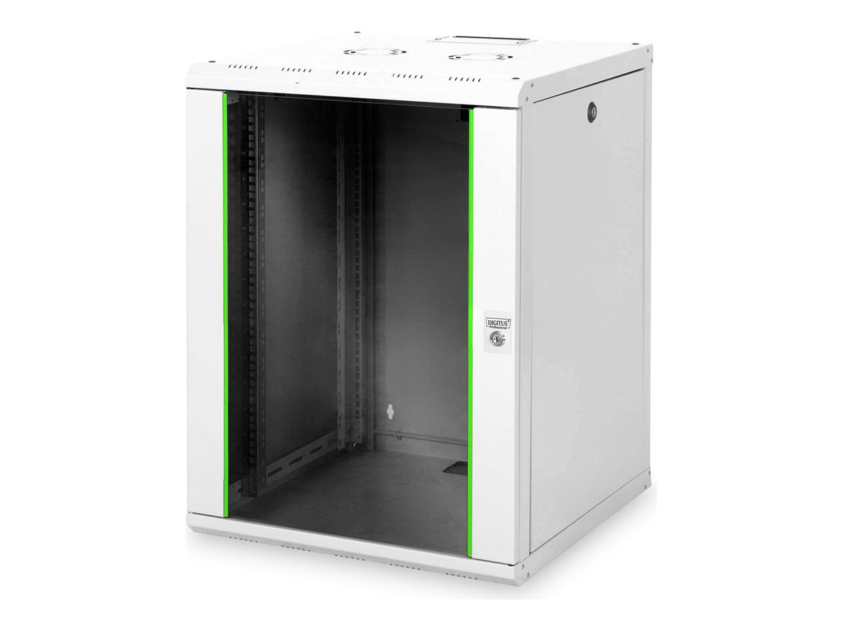 DIGITUS 48,3cm 19Zoll Wandschrank 16HE Vorderansicht