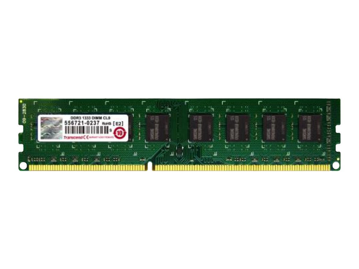 TRANSCEND DIMM DDR3 4GB 1333Mhz Non-ECC SRx8 CL9 Vorderansicht