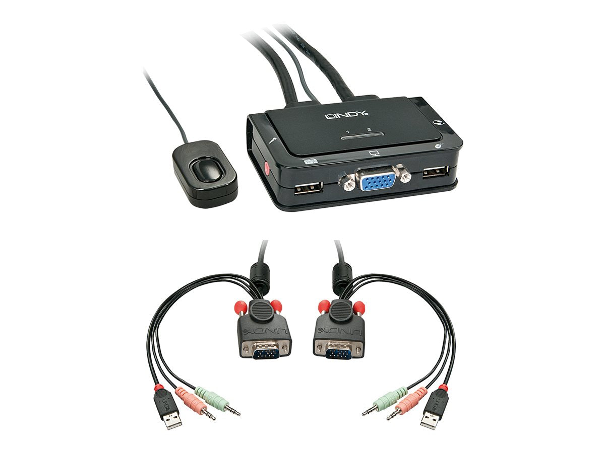 LINDY VGA KVM Switch 2 Port USB 2.0 Audio - Verpackung