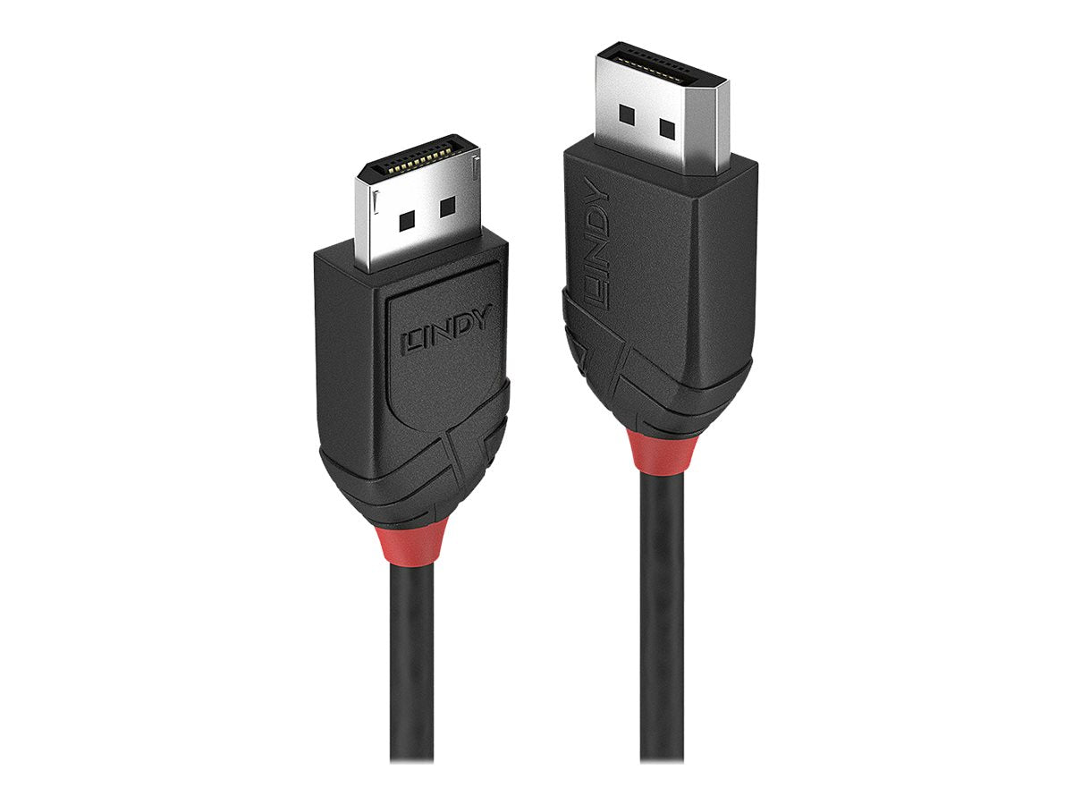 LINDY 3m DisplayPort 1.2 Kabel Black Line - Vorderansicht