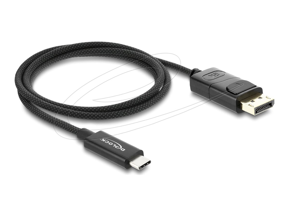 DELOCK Koaxiales USB Type-C zu DisplayPort Kabel DP Alt Mode 4K 60 Hz - Vorderansicht
