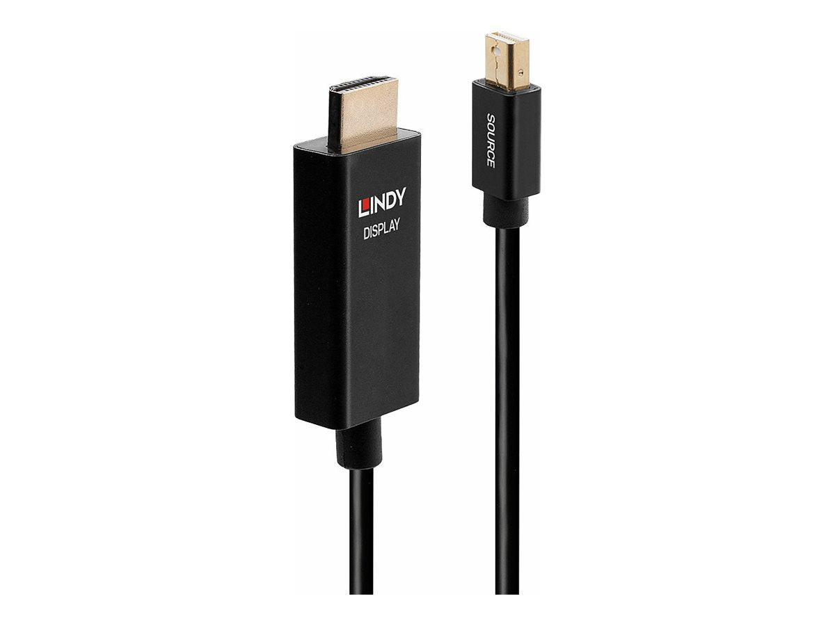 LINDY 3m Aktives Mini DisplayPort an HDMI Adapterkabel mit HDR - Vorderansicht