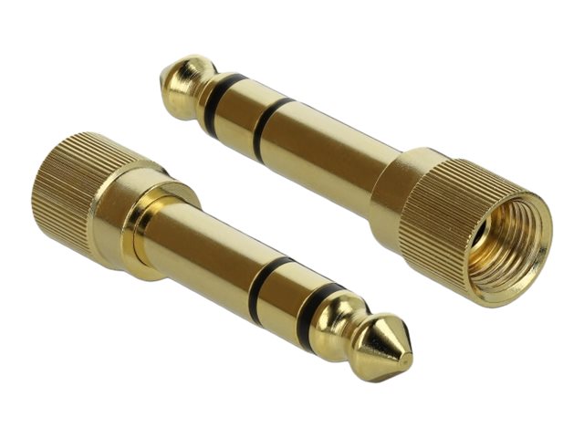 DELOCK Spiralkabel 3,5 mm 3 Pin Klinkenstecker Vorderansicht