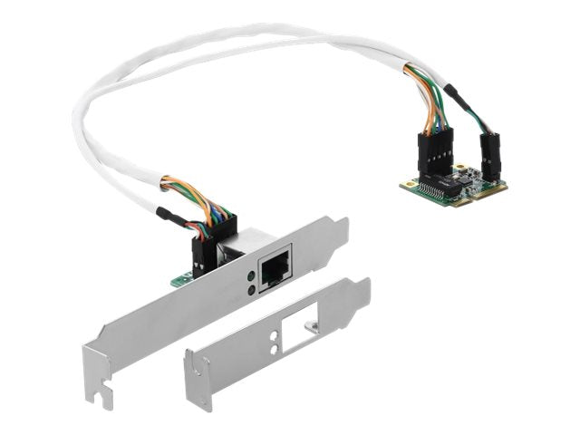 DELOCK Mini PCIe I/O PCIe half size 1 x Gigabit LAN Low Profile Vorderansicht