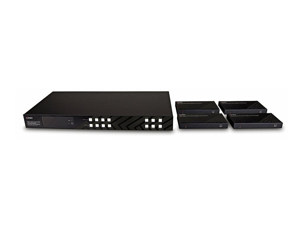 LINDY 150m Cat.6 4x4 HDMI 4K60 HDBaseT Matrix Extender Verpackung