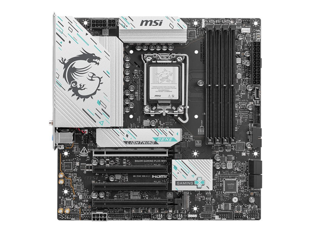 MSI B860M GAMING PLUS WIFI LGA1851 MB Vorderansicht
