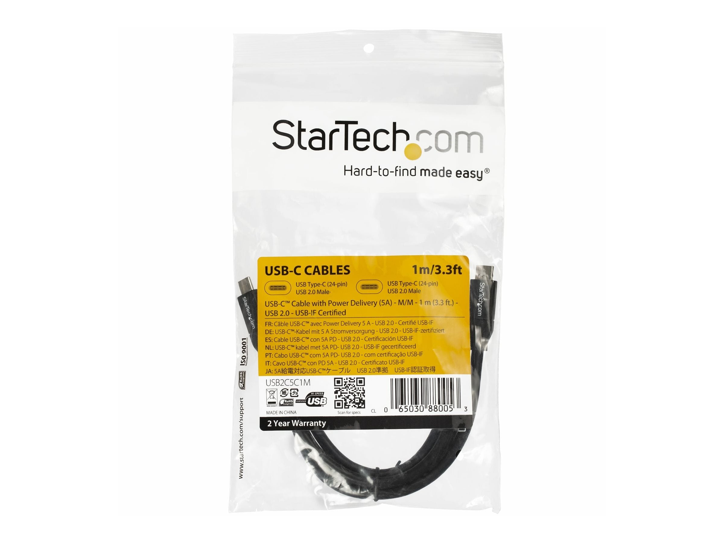 STARTECH.COM USB C To USB C Cable - Vorderansicht