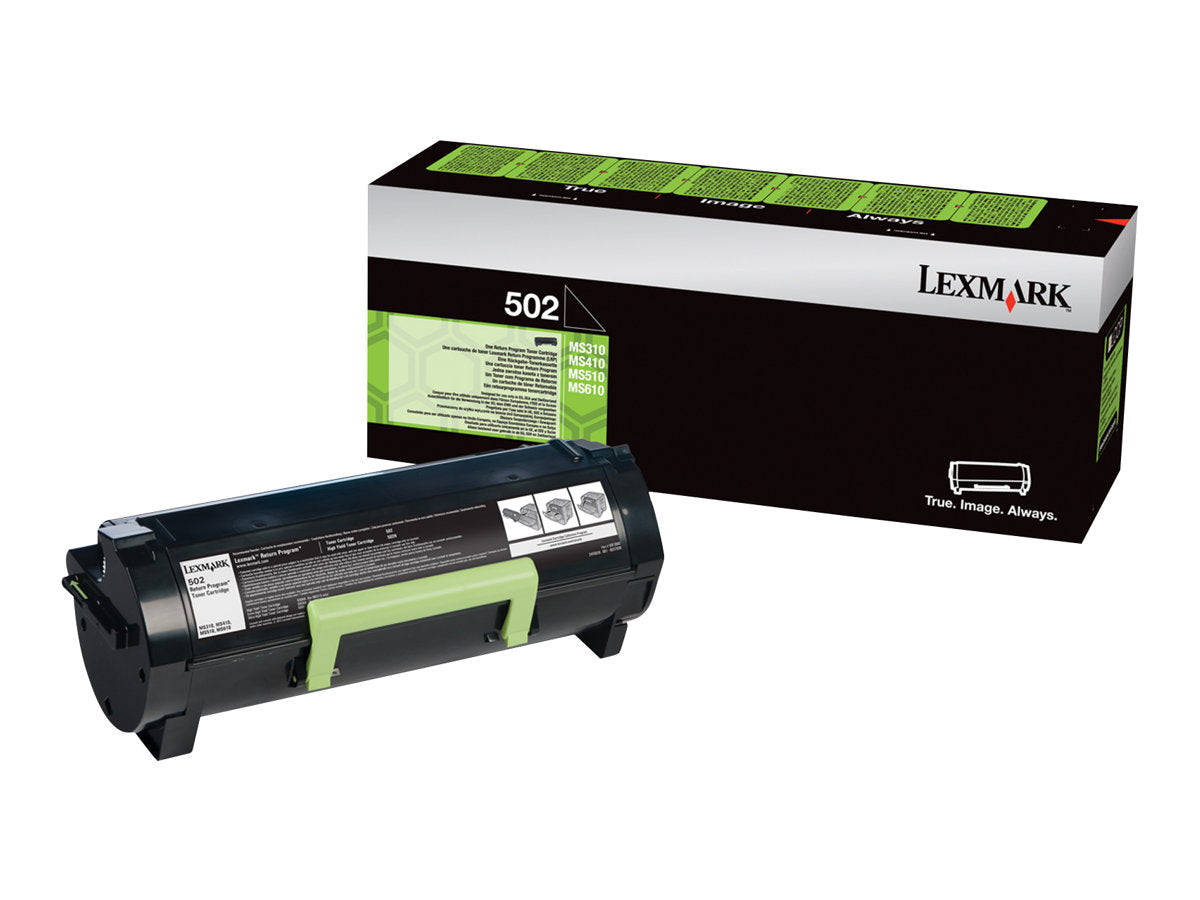 LEXMARK 502 Toner schwarz Standardkapazität 1.500 Seiten 1er-Pack return program