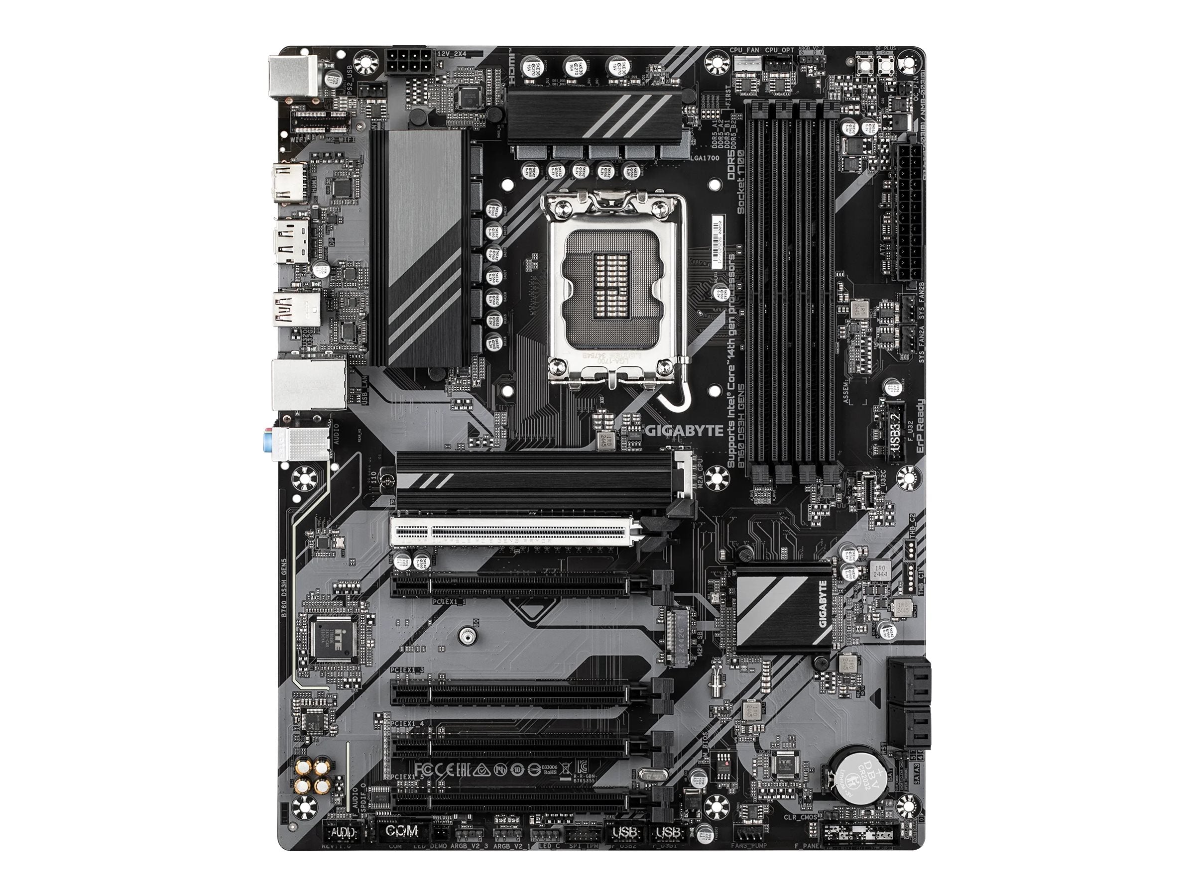 GIGABYTE B760 DS3H GEN5 Motherboard Vorderansicht