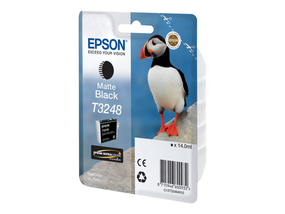 EPSON T3248 Matte Schwarz Tintenpatrone Seitenansicht
