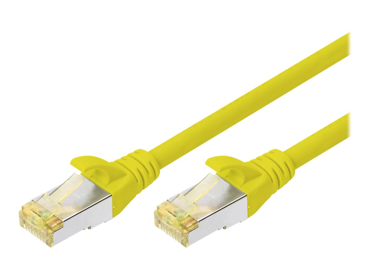 DIGITUS CAT 6A S-FTP Patchkabel Cu LSZH AWG 26/7 15m Gelb - Vorderansicht