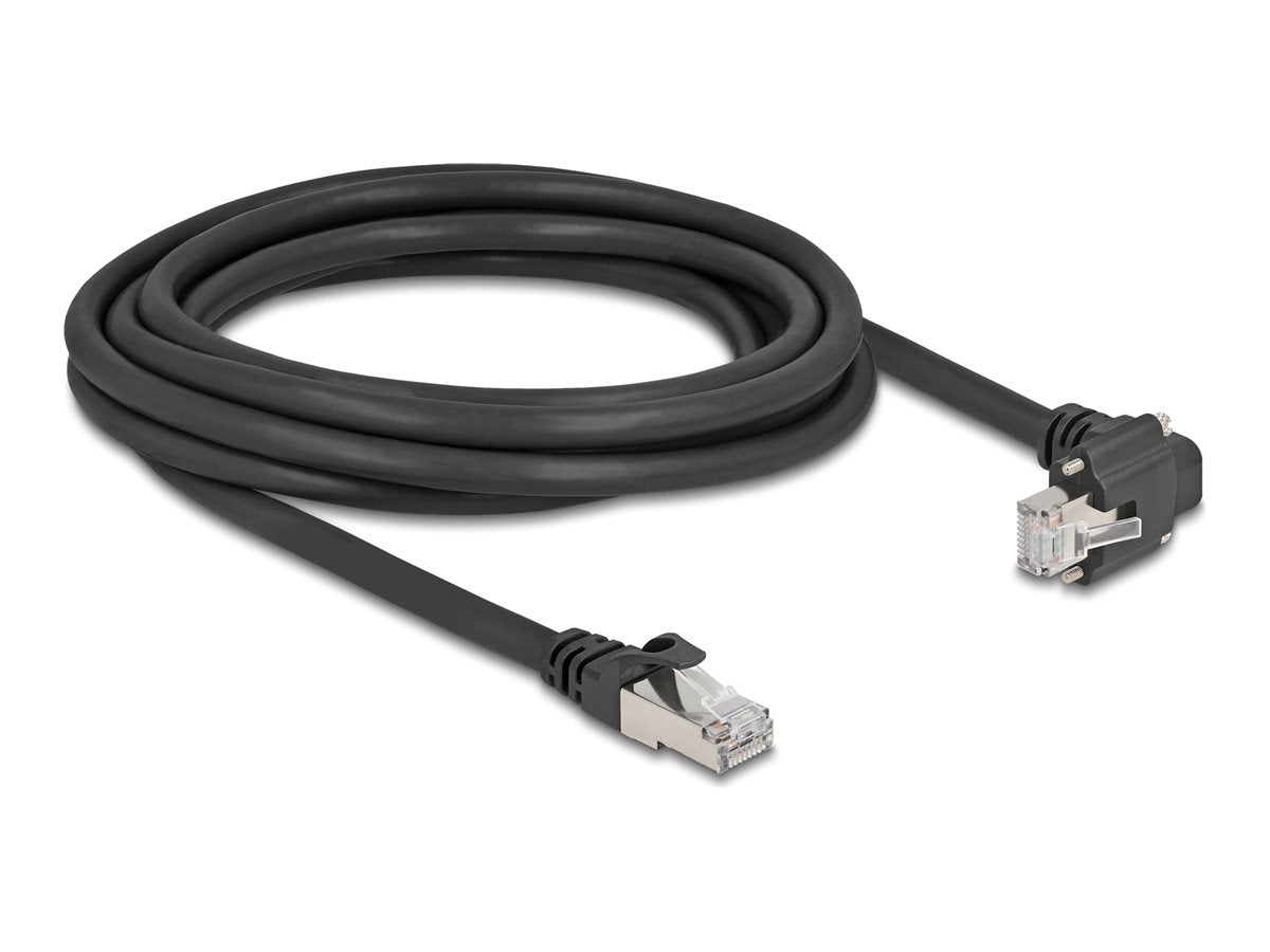 DELOCK GigE Kamera Kabel RJ45 Stecker 90 gewinkelt - Vorderansicht