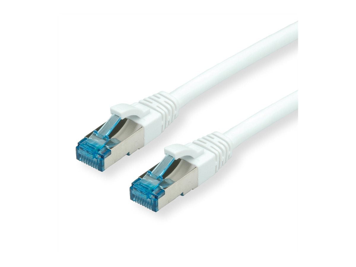 VALUE Patchkabel Kat.6A Class EA S/FTP PiMF LSOH weiss 0,15m Vorderansicht