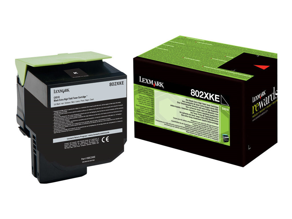 LEXMARK 802XKE Toner schwarz Vorderansicht