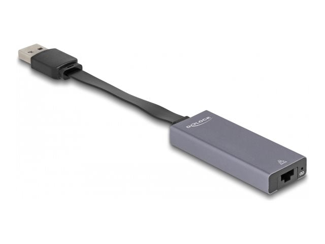 DELOCK USB Typ-A Adapter zu 2,5 Gigabit LAN slim - Vorderansicht