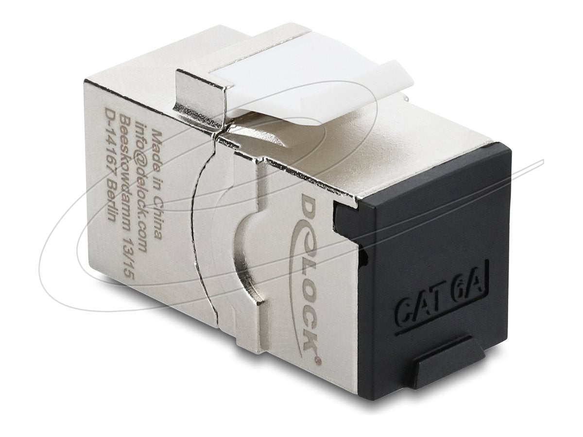 DELOCK Keystone Modul RJ45 Buchse zu RJ45 Buchse Cat.6A Vorderansicht