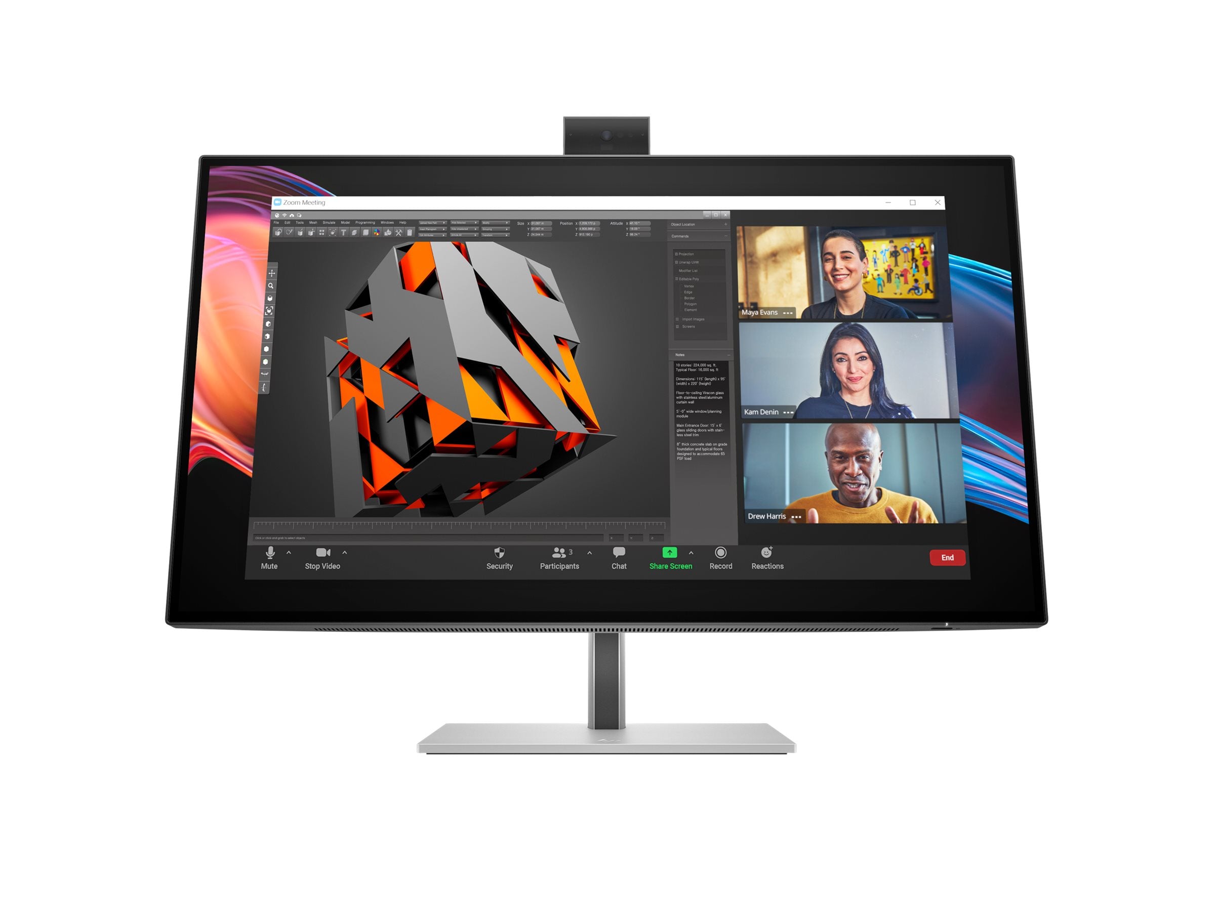 HP S7 Pro 727pm 68,58cm 4K Monitor Verpackung