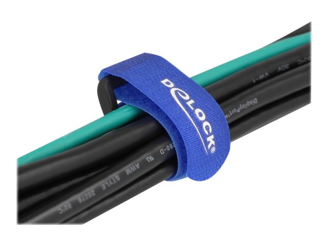 DELOCK Klett-Kabelbinder blau Detailansicht