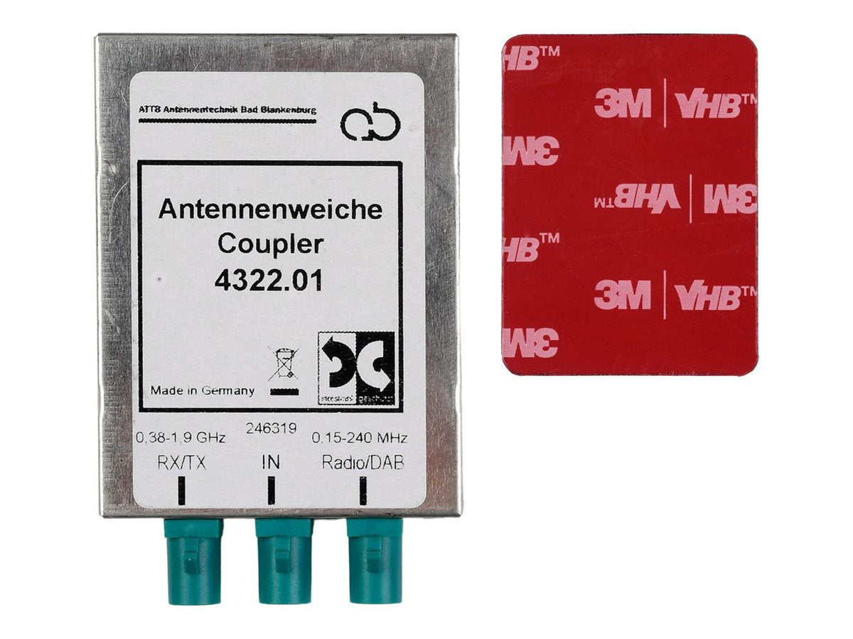 PUC ATTB Weiche TETRA RX/TX Radio/DAB 3 x FAKRA m - Vorderansicht