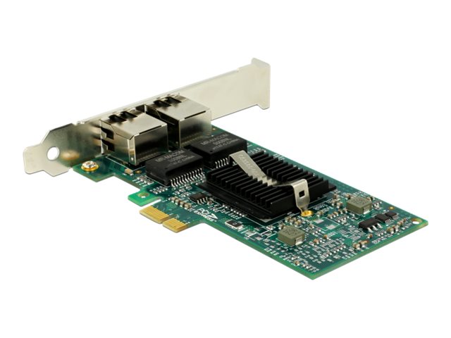 DELOCK PCI Express Karte 2 x Gigabit LAN Vorderansicht
