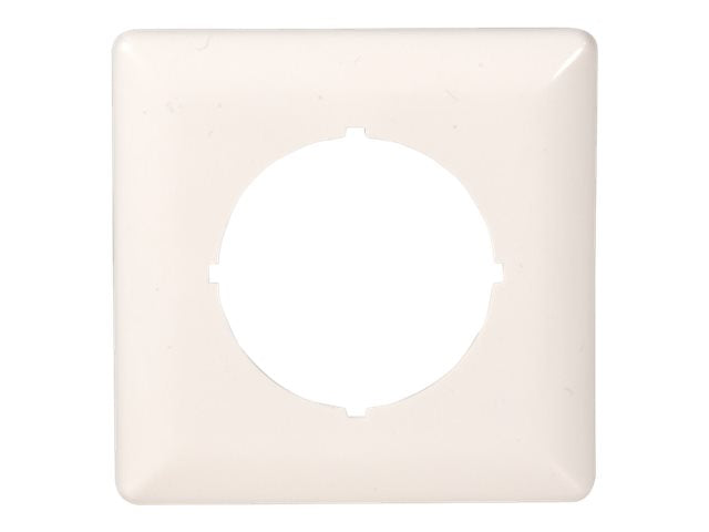 EFB Abdeckplatte RAL9010 WEISS ABS 80x80mm - Vorderansicht