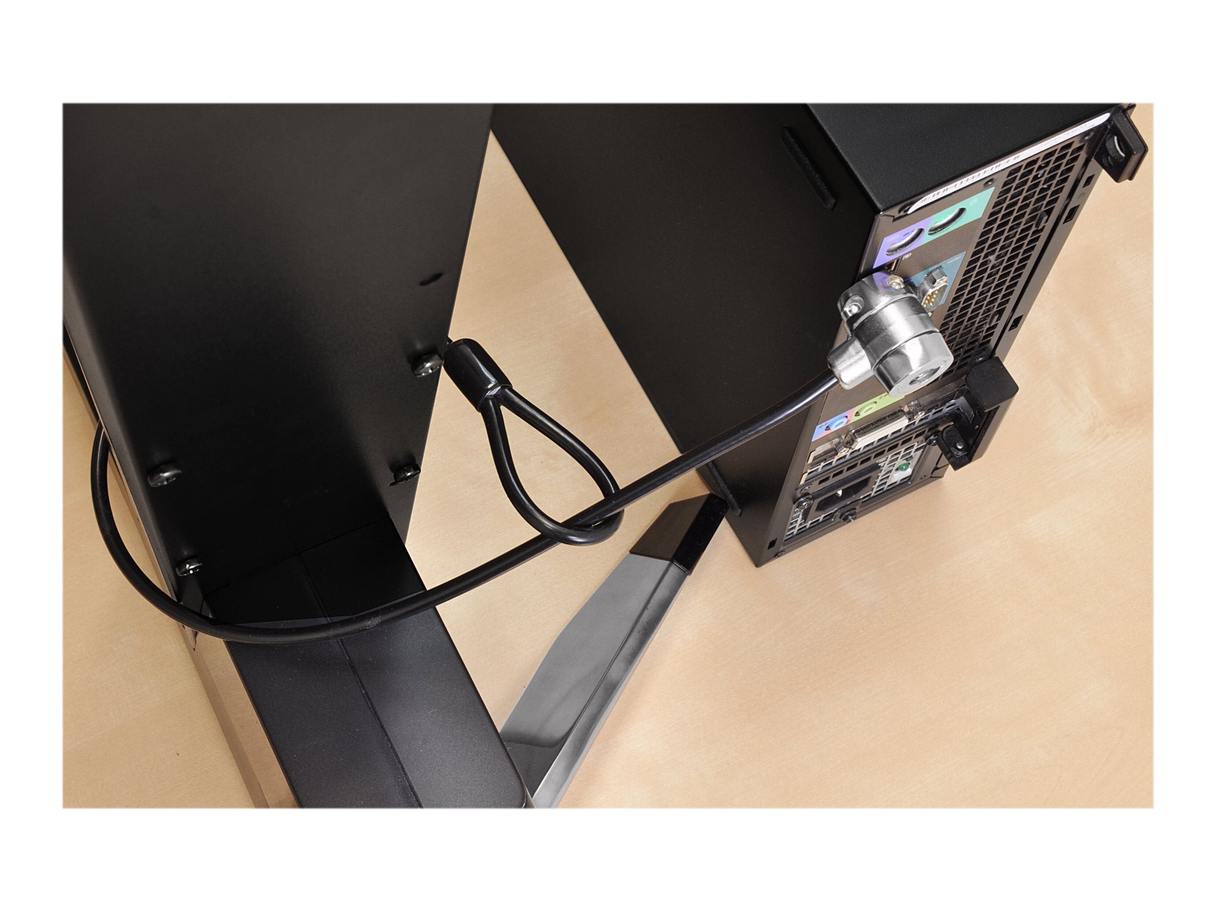 Vorderansicht des ERGOTRON CPU-Schloss-Satz