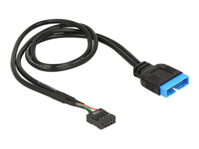 DELOCK Kabel USB 3.0 Pfostenstecker 2,00mm Raster 20 Pin > USB 2.0 Pfostenbuchse 2,54mm Raster 8 Pin 45cm - Vorderansicht