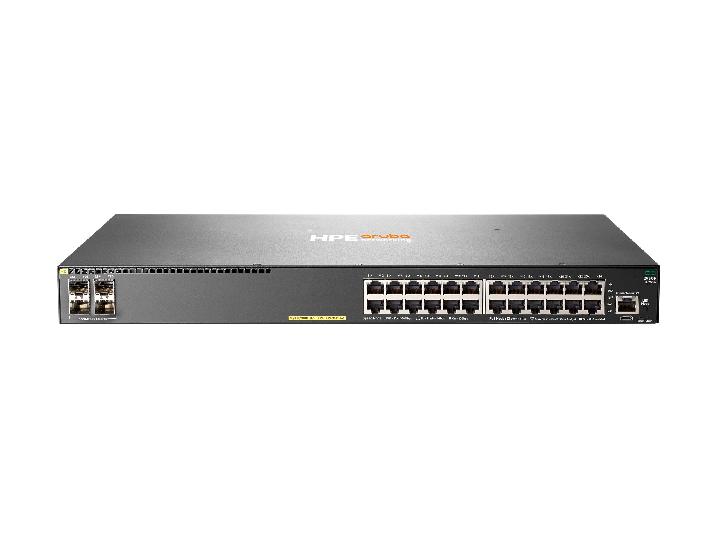 ARUBA HPE Aruba 2930F 24G PoE+ Switch Vorderansicht