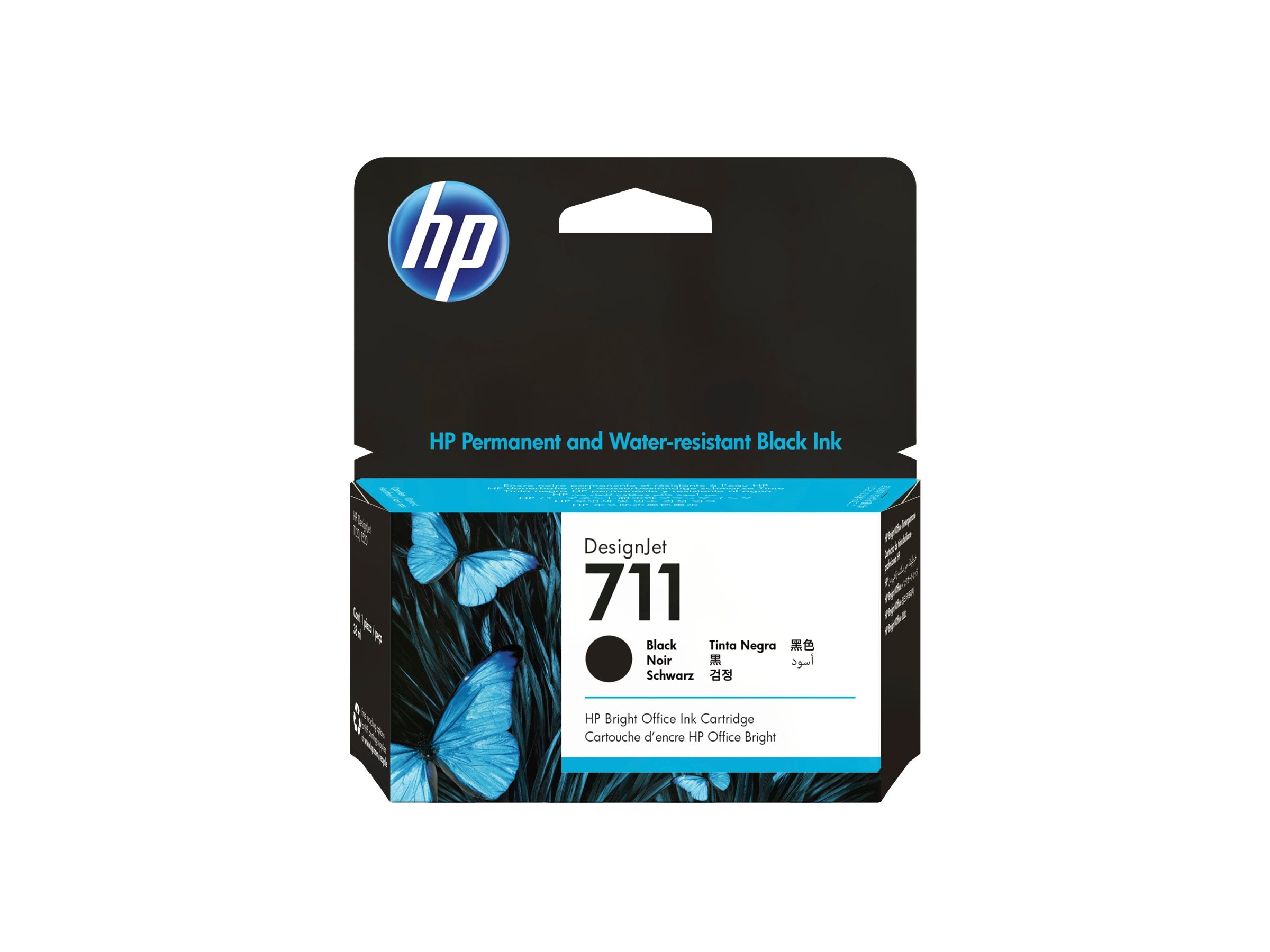 HP 711 Original Tinte schwarz Vorderansicht