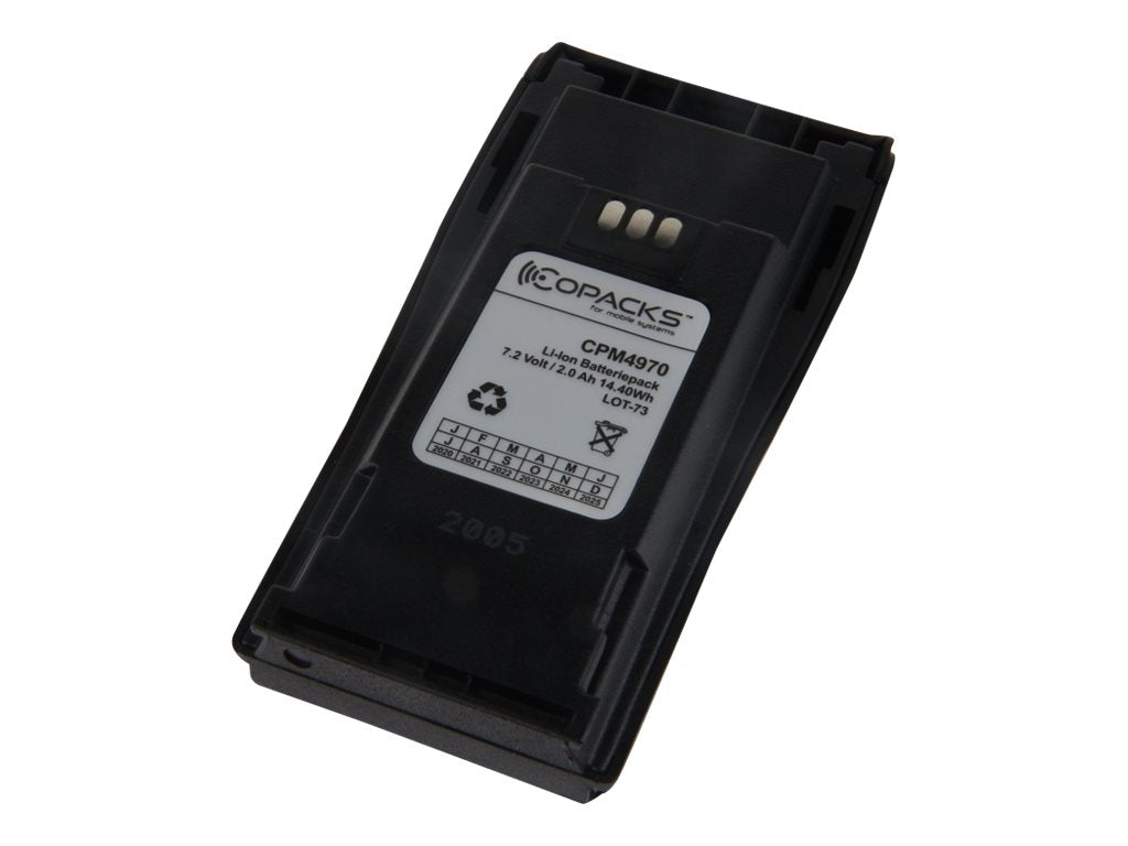 COPACKS Akku LiIon für Motorola DP1400 CP150 CP140 CP040 PR400 7.2Volt 2.0mAh