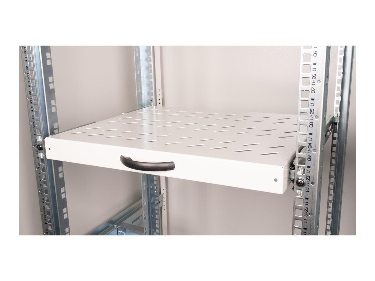 ROLINE Fachboden 48,26cm 19Zoll 1 HE ausziehbar 350 T 25 kg grau - Detailansicht
