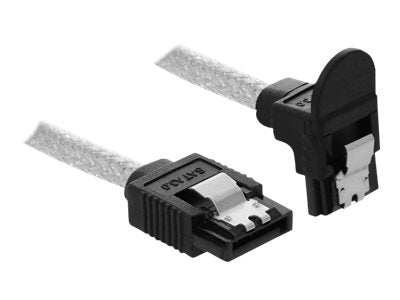 DELOCK SATA 6 Gb/s Kabel gerade auf unten gewinkelt 30cm - Vorderansicht
