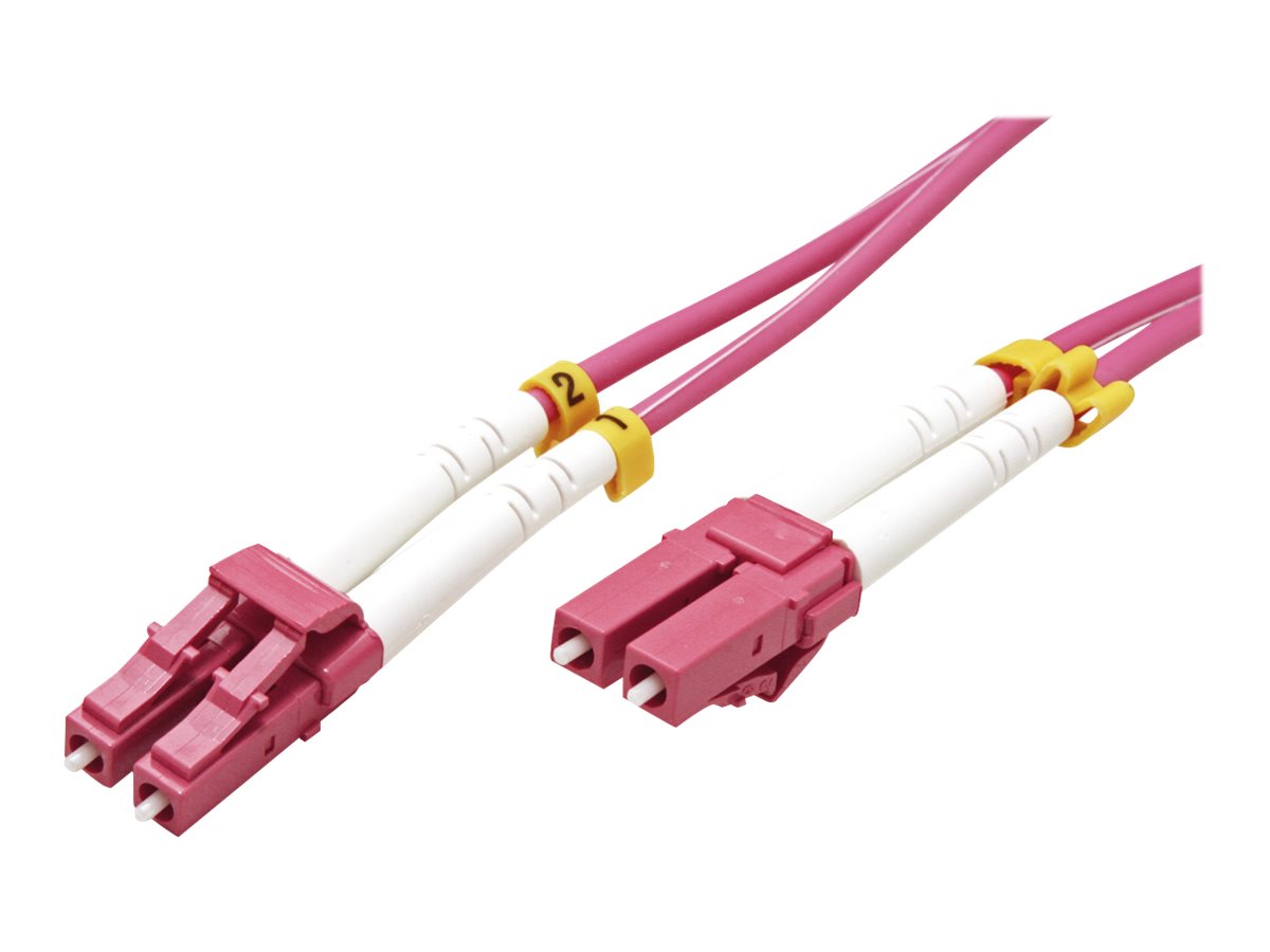 VALUE LWL-Kabel 50/125um OM4 LC/LC violett 2m - Vorderansicht