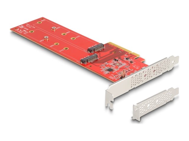 DELOCK PCI Express x8 Karte zu 2 x intern NVMe M.2 Key M 110mm - Vorderansicht