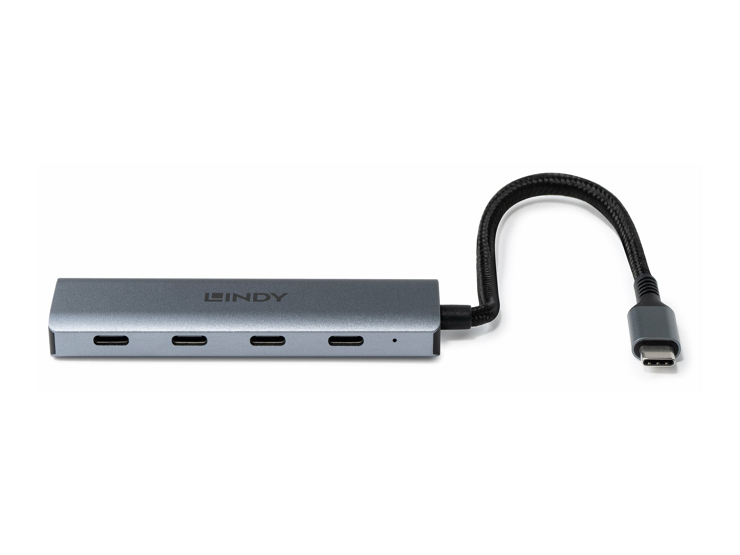 LINDY 4 Port USB 3.2 Gen 2 Typ C Hub Vorderansicht