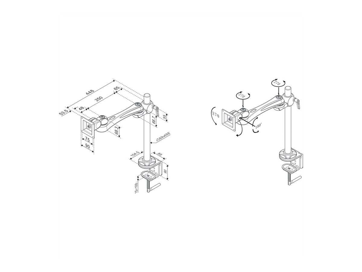 ROLINE LCD-Arm Trägerstange Verpackung
