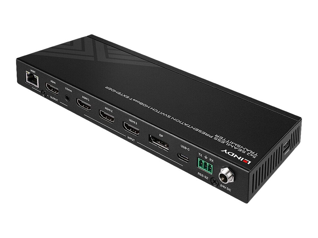 LINDY 5x2 Seamless Presentation Switch HDBaseT Extender Detailansicht