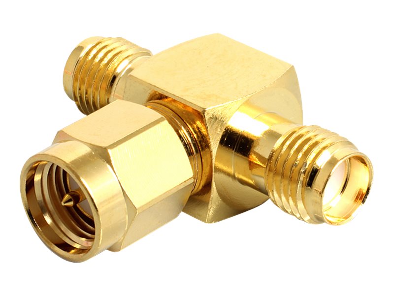 DELOCK HF SMA Buchse > SMA Stecker > SMA Buchse T-Stück - Vorderansicht