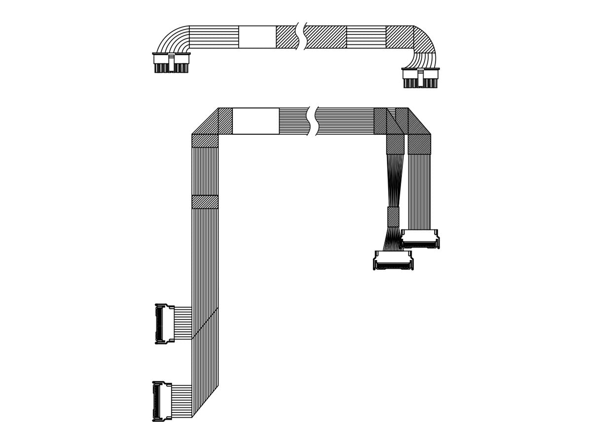 LENOVO ISG ThinkSystem SR630 V3 Speicherkabelkit Vorderansicht