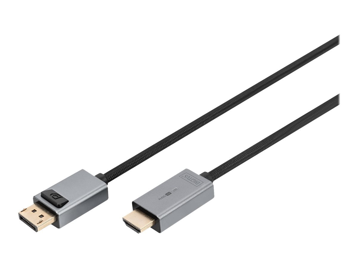 DIGITUS DP To HDMI Cable 4K/30HZ 3m Vorderansicht