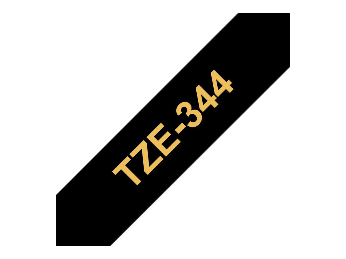 BROTHER P-Touch TZE-344 gold auf schwarz 18mm Verpackung