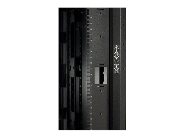 Seitenansicht des APC NetShelter SX 48U Gehäuses ohne Türen in Schwarz